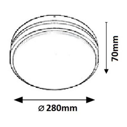 Rabalux - Plafoniera da esterno a LED HAMBURG LED/12W/230V IP44