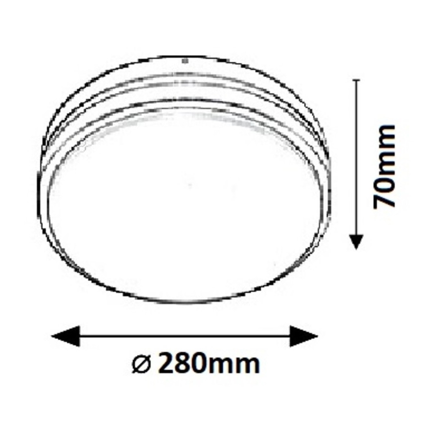 Rabalux - Plafoniera da esterno a LED HAMBURG LED/12W/230V IP44