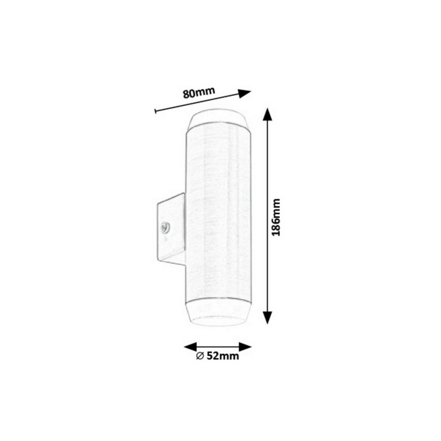 Rabalux - Applique a LED da esterno 2xLED/4W/230V saténový cromo opaco IP44