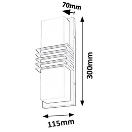 Rabalux - Applique a LED da esterno LED/12W/230V IP44 800lm 4000K