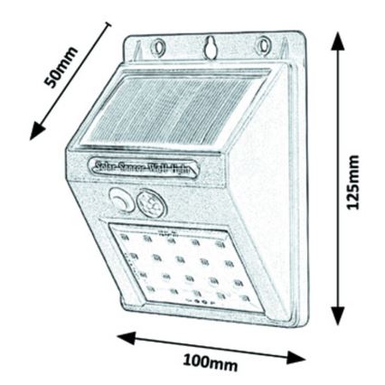 Rabalux - Applique a LED solare con sensore IP44 1200 mAh