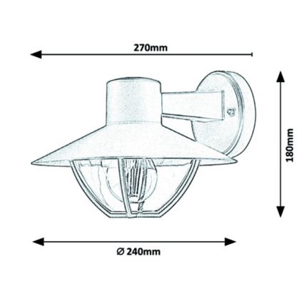 Rabalux - Applique da esterno 1xE27/10W/230V IP44