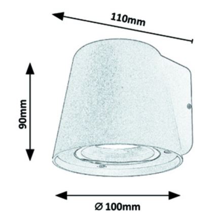 Rabalux - Applique da esterno 1xGU10/35W/230V IP54 bianca