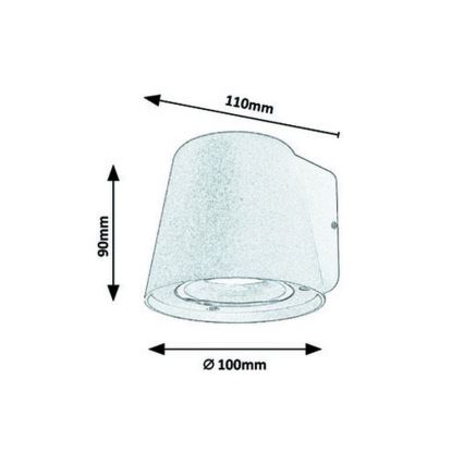 Rabalux - Applique da esterno 1xGU10/35W/230V IP54 bianca