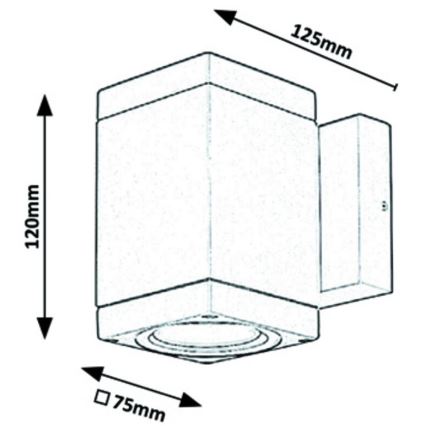 Rabalux - Applique da esterno 1xGU10/35W/230V IP54