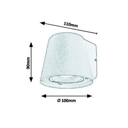 Rabalux - Applique da esterno 1xGU10/35W/230V IP54 nera