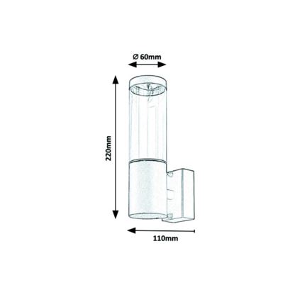 Rabalux - Applique da esterno 1xGU10/7W/230V IP44