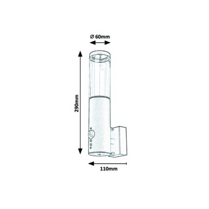 Rabalux - Applique da esterno con sensore 1xGU10/7W/230V IP44