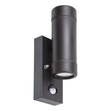Rabalux - Applique da esterno con sensore 2xGU10/10W/230V nera IP44