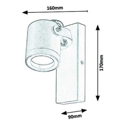 Rabalux - Faretto da muro da esterno 1xGU10/35W/230V IP44