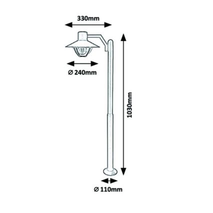 Rabalux - Lampada da esterno 1xE27/10W/230V IP44