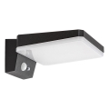 Rabalux - Lampada da parete solare dimmerabile con sensore LED/4,4W/3,7V IP54 nero 2200 mAh
