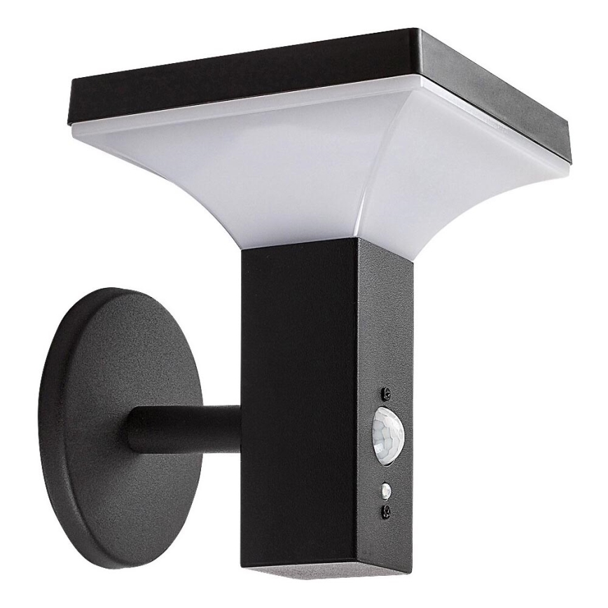 Rabalux - Lampada da parete solare LED con sensore LED/4W/230V IP44 nero 2200 mAh