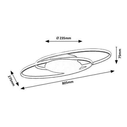 Rabalux - Plafoniera LED 50W/230V 27,5x80,5 cm