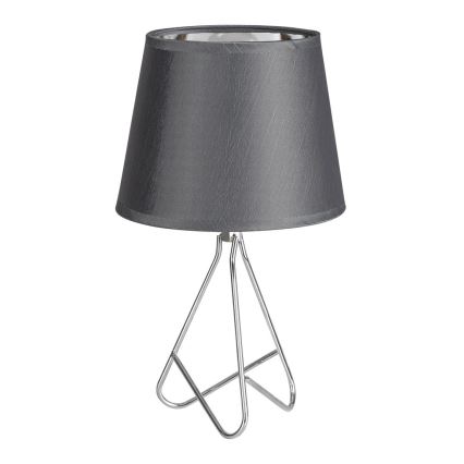 Rabalux - Lampada da tavolo 1xE14/40W/230V grigio/cromo lucido