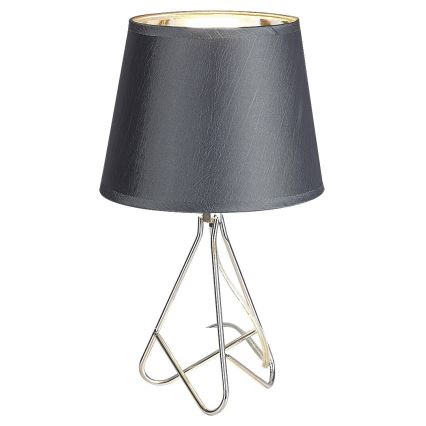 Rabalux - Lampada da tavolo 1xE14/40W/230V grigio/cromo lucido
