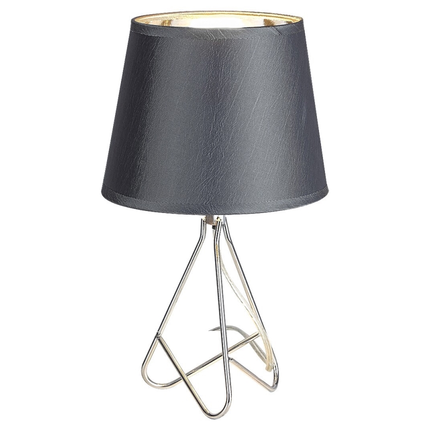 Rabalux - Lampada da tavolo 1xE14/40W/230V grigio/cromo lucido