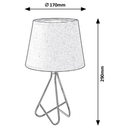 Rabalux - Lampada da tavolo 1xE14/40W/230V nero/oro