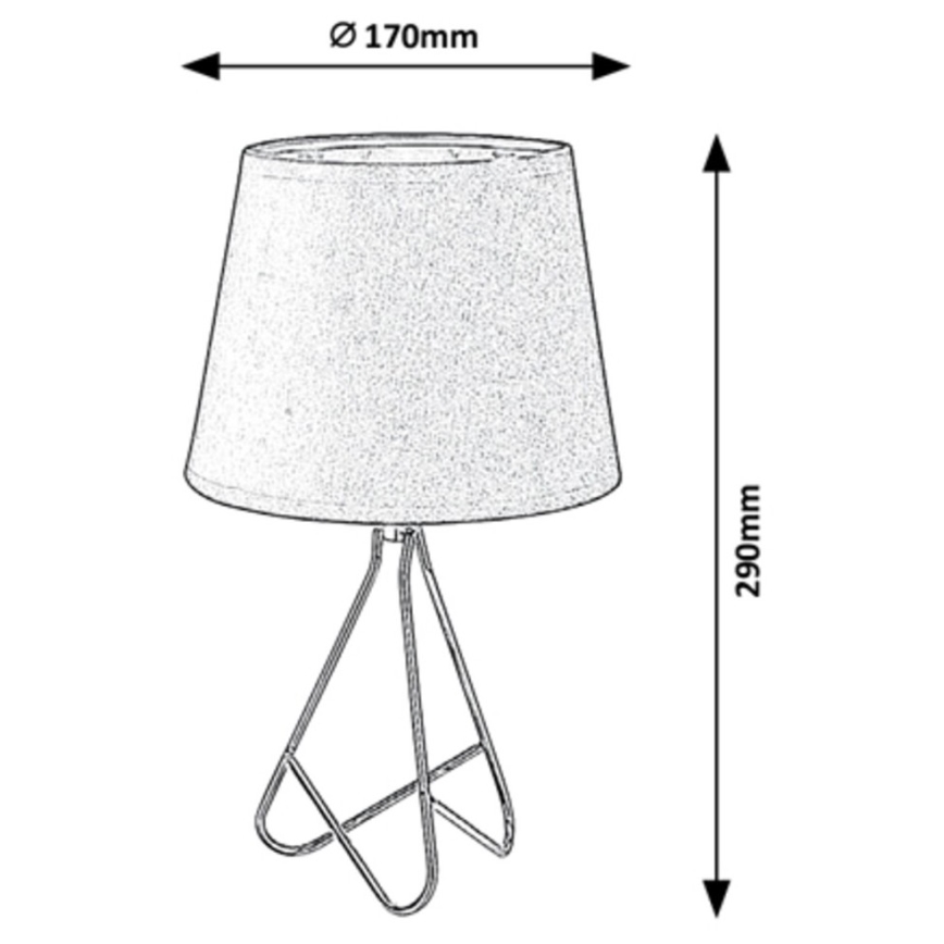 Rabalux - Lampada da tavolo 1xE14/40W/230V nero/oro