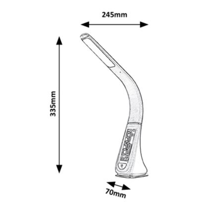 Rabalux - Lampada da tavolo LED dimmerabile touch LED/5W/230V nero