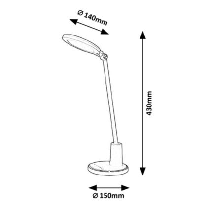 Rabalux - Lampada touch da tavolo LED LED/10W/230V 3000-6000K