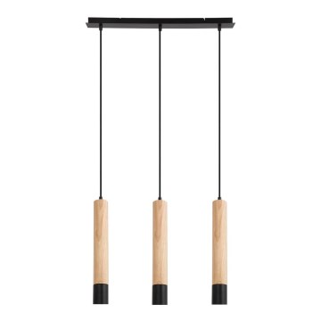 Rabalux - Lampadario a sospensione con cavo 3xGU10/50W/230V faggio