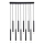 Rabalux - Lampadario a sospensione con filo 10xG9/5W/230V nero