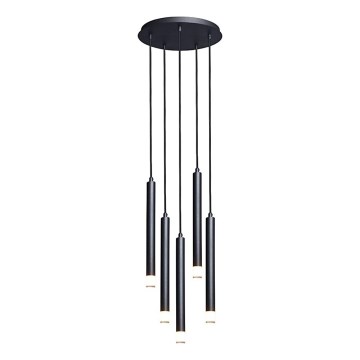 Rabalux - Lampadario a sospensione con filo 5xG9/5W/230V nero