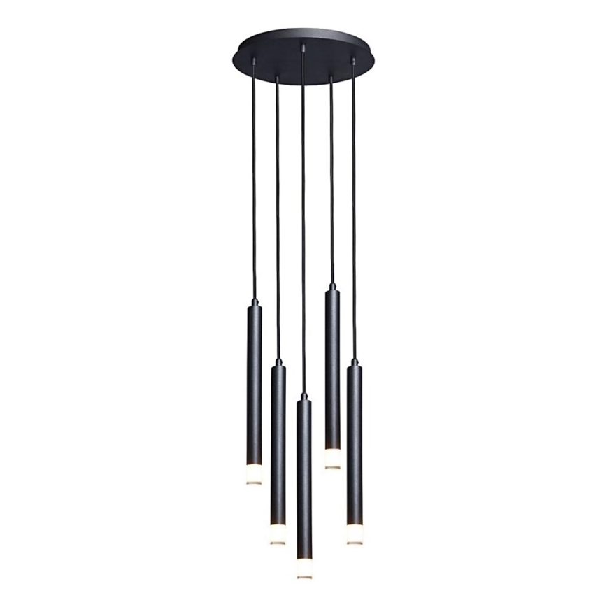 Rabalux - Lampadario a sospensione con filo 5xG9/5W/230V nero
