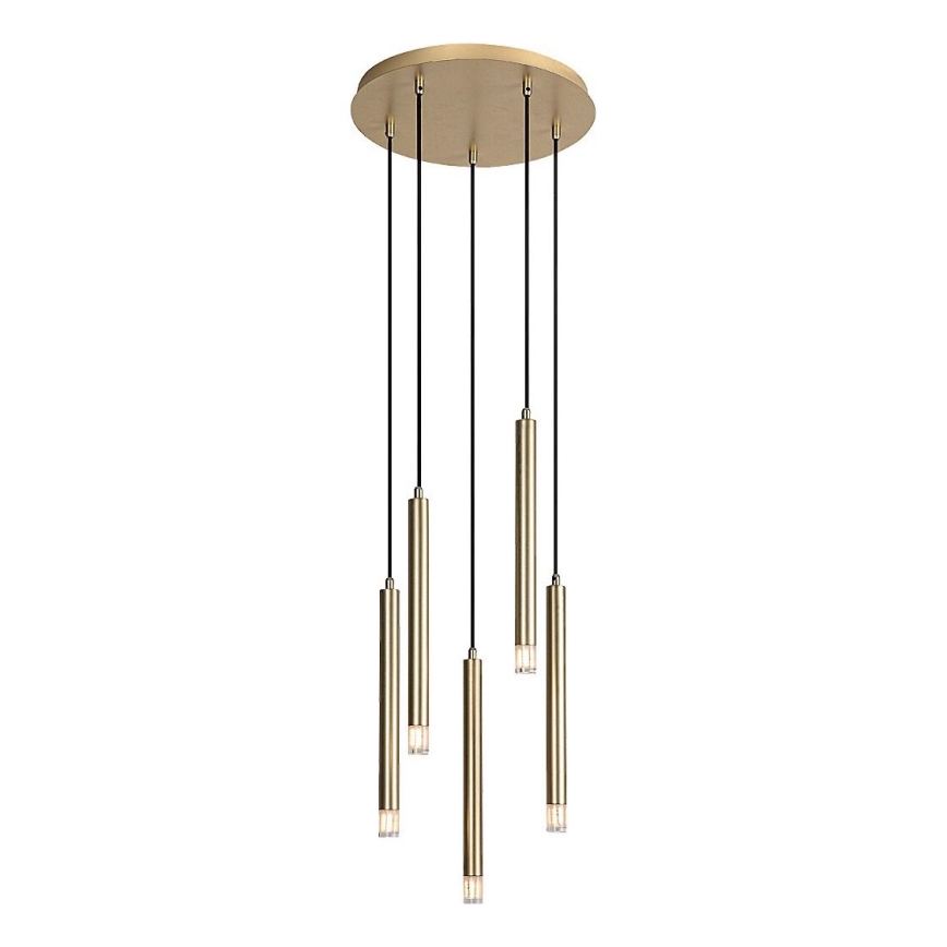Rabalux - Lampadario a sospensione con filo 5xG9/5W/230V oro