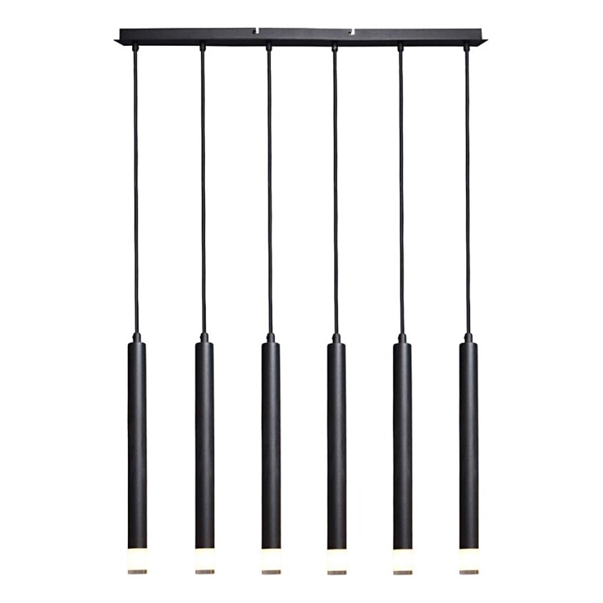Rabalux - Lampadario a sospensione con filo 6xG9/5W/230V nero
