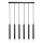 Rabalux - Lampadario a sospensione con filo 6xG9/5W/230V nero