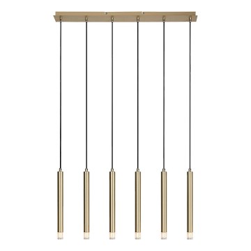 Rabalux - Lampadario a sospensione con filo 6xG9/5W/230V oro
