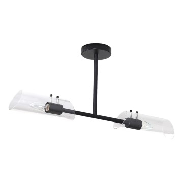 Rabalux - Lampadario da bagno a sospensione con supporto rigido 2xE14/12W/230V IP44 nero