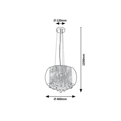 Rabalux - Lampadario di cristallo su filo 6xG9/40W/230V