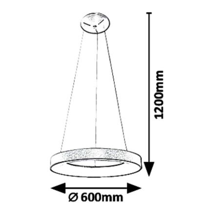 Rabalux - Lampadario LED a sospensione con filo CARMELLA LED/50W/230V