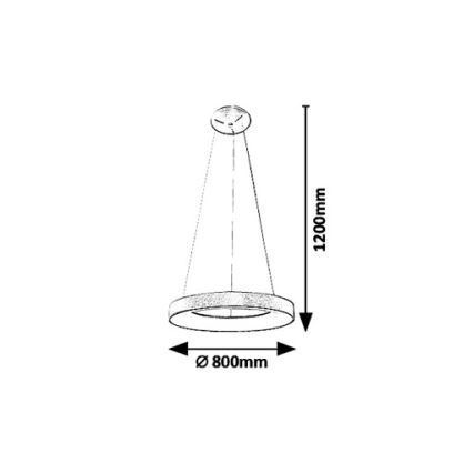 Rabalux - Lampadario LED a sospensione con filo CARMELLA LED/80W/230V diametro 80 cm