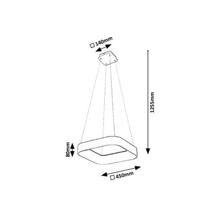 Rabalux - Lampadario LED dimmerabile su filo LED/28W/230V tondo + TC 3000-6000K