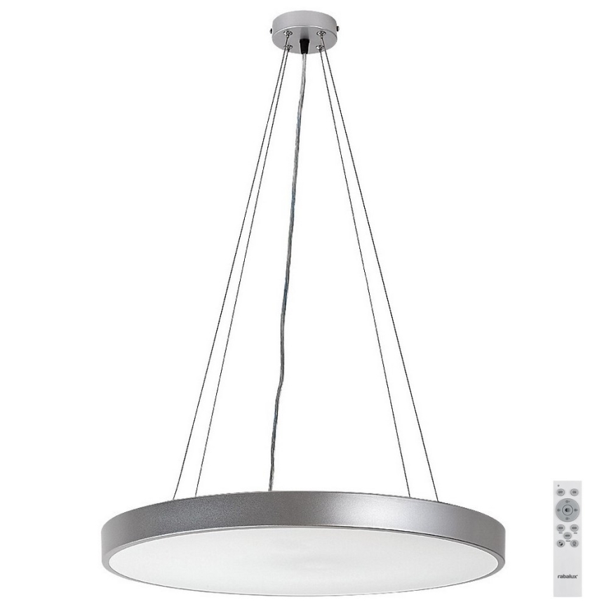 Rabalux - Lampadario LED dimmerabile su una stringa LED/60W/230V argento 3000-6000K + telecomando