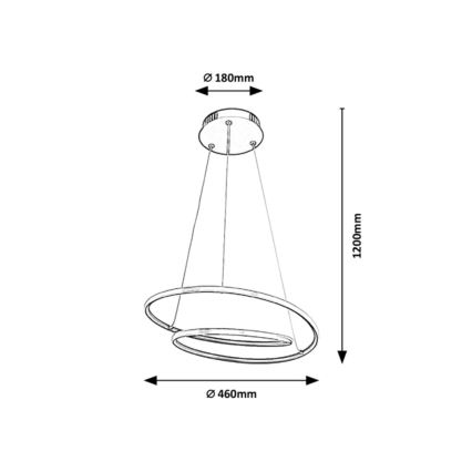 Rabalux -  Lampadario LED su filo LED/40W/230V