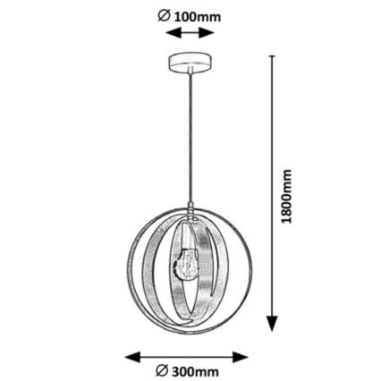 Rabalux - Lampadario su filo 1xE27/60W/230V