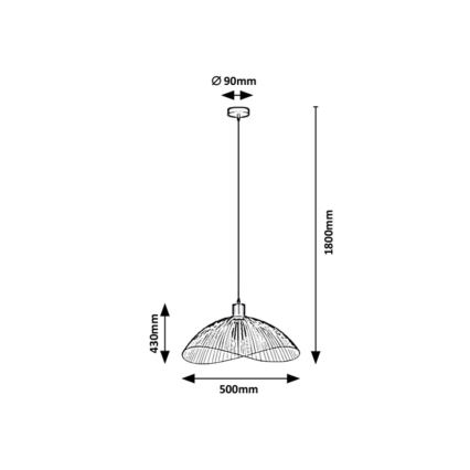 Rabalux - Lampadario su filo 1xE27/60W/230V