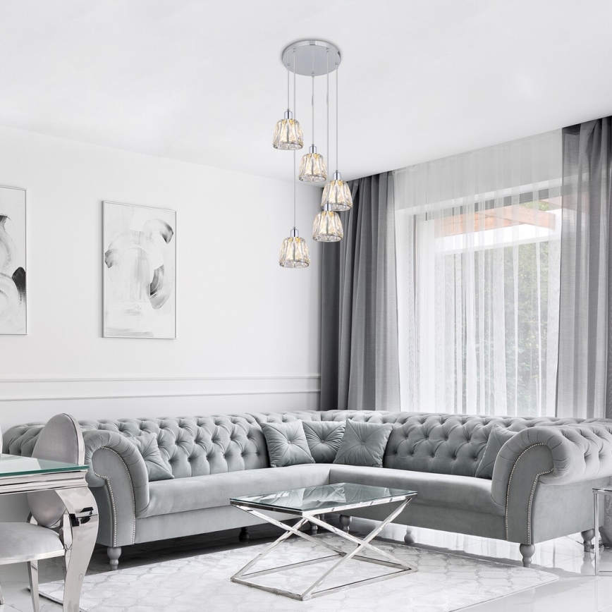 Rabalux - Lampadario su filo 5xE14/40W/230V