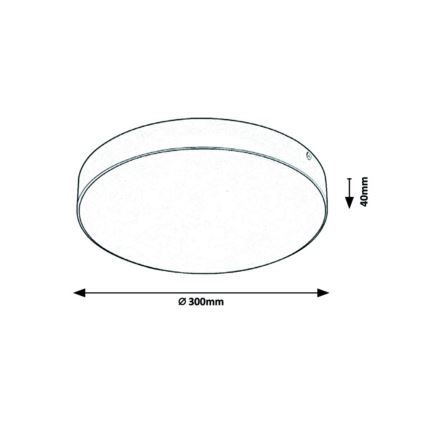Rabalux - Plafoniera LED da soffitto per bagno/24W/230V 2800K/4000K/6000K IP44 nero Ø 30 cm