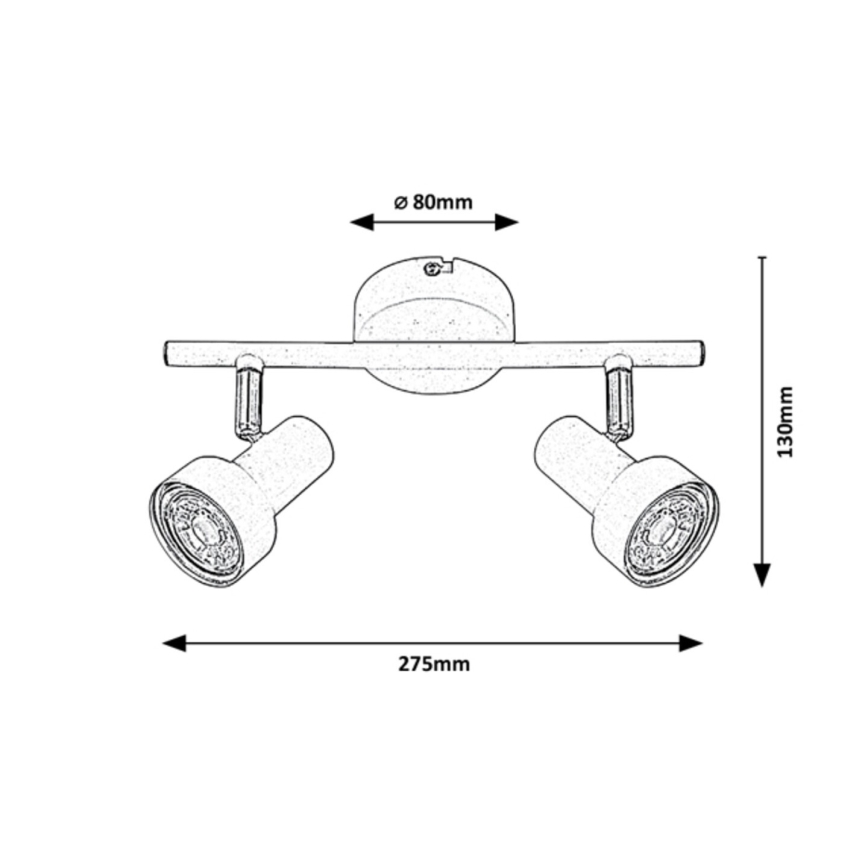 Rabalux - Luce Spot 2xGU10/50W/230V