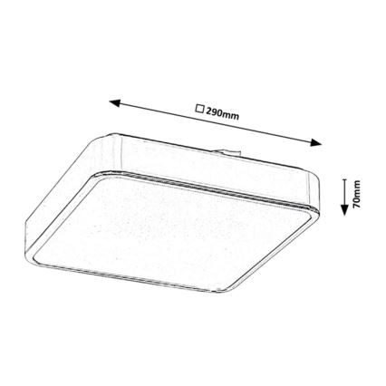 Rabalux - Plafoniera da bagno a LED RGB dimmerabile LED/22W/230V IP44 + TC 3000-6000K