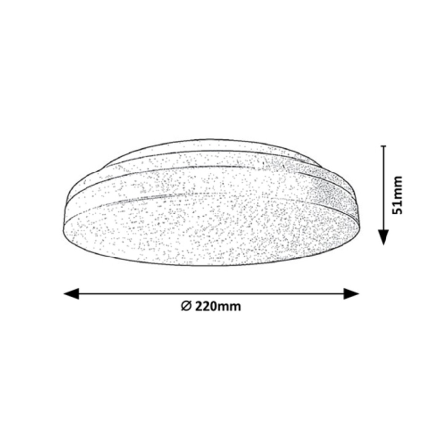 Rabalux - Plafoniera LED per bagno 18W/230V IP54 3000K/4000K/6000K Ø 22 cm