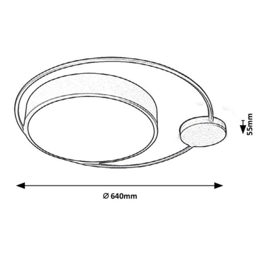 Rabalux - Plafoniera LED 2xLED/48W/230V