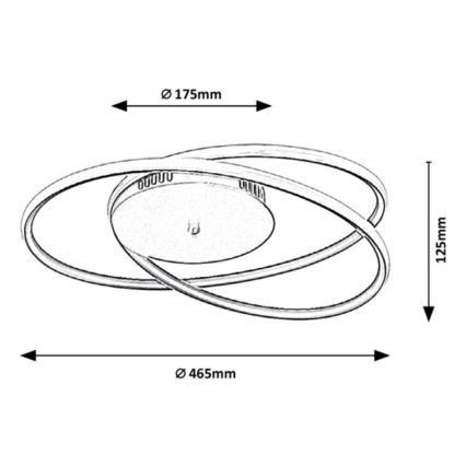 Rabalux - Plafoniera LED/40W/230V Ø 46,5 cm