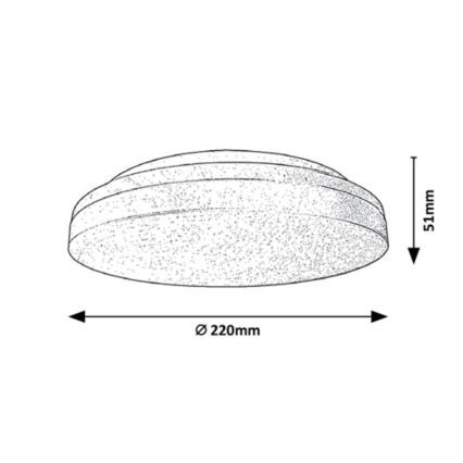 Rabalux - Plafoniera LED da bagno LED/18W/230V IP54 3000K/4000K/6000K